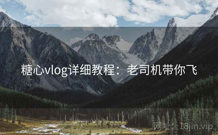糖心vlog详细教程:老司机带你飞
